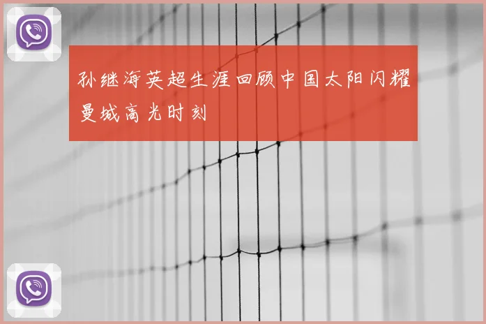 孙继海英超生涯回顾中国太阳闪耀曼城高光时刻